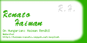 renato haiman business card