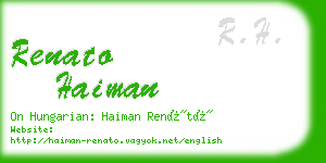 renato haiman business card